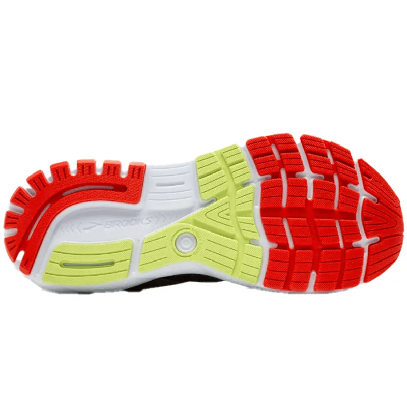 Brooks Men's Ghost 16 Black/Mandarin Red/Green-6