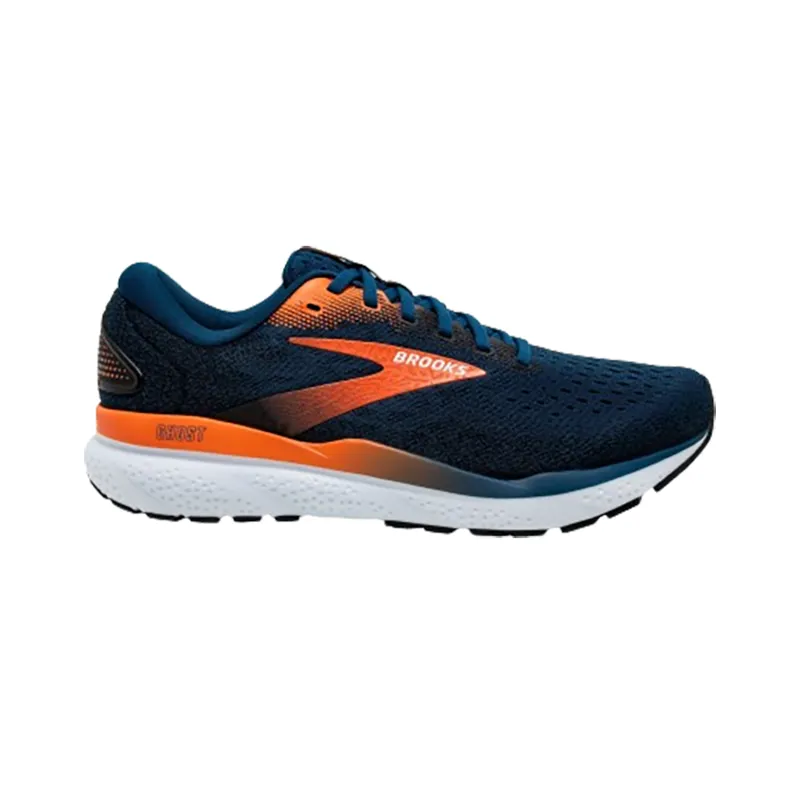 Brooks Men's Ghost 16 Blue Opal/Black/Nasturtium Blue