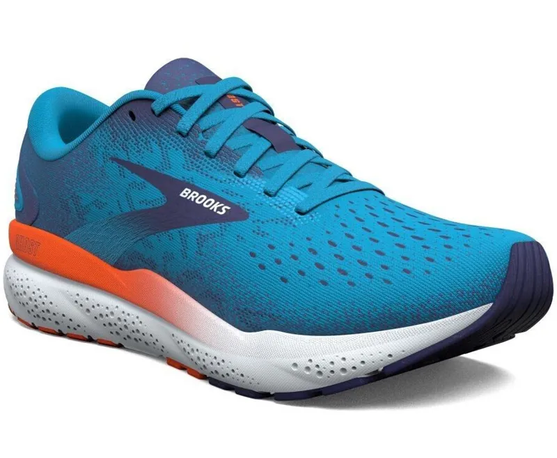 Brooks Men's Ghost 16 Bonnie Blue/Blue Ribbon/Orange-2