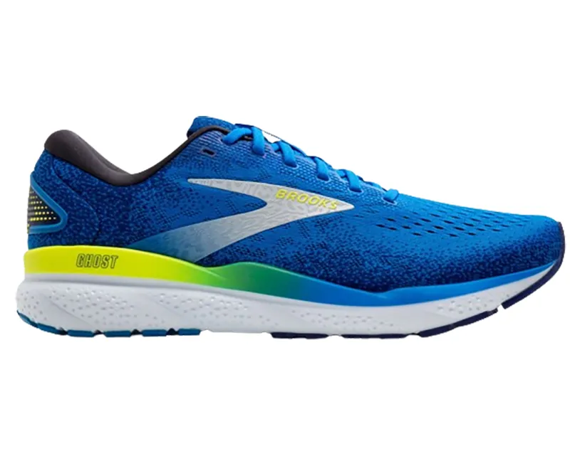 Brooks Men's Ghost 16 Electric Blue/Navy/Lemon