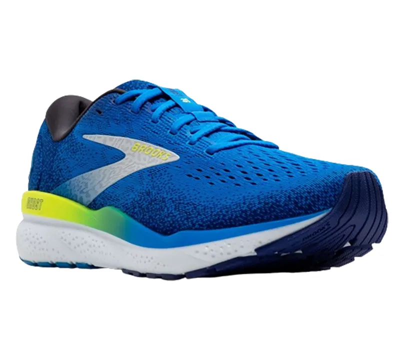 Brooks Men's Ghost 16 Electric Blue/Navy/Lemon-2