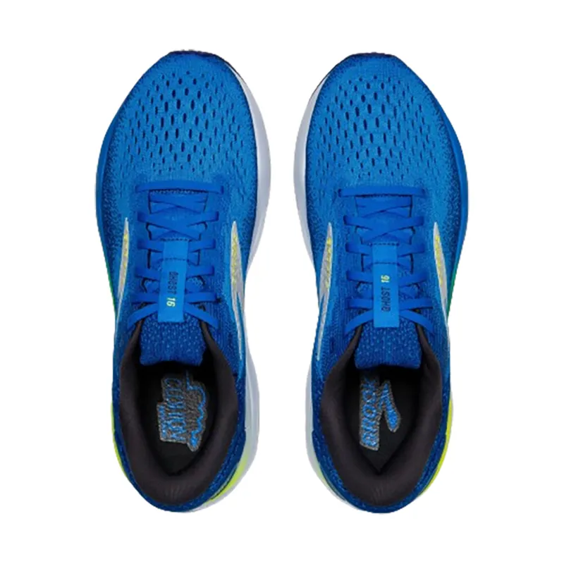 Brooks Men's Ghost 16 Electric Blue/Navy/Lemon-4