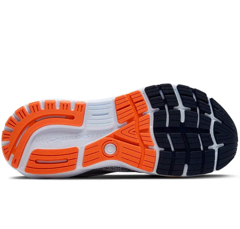 Brooks Men's Ghost 16 White/Peacoat/Orange-4