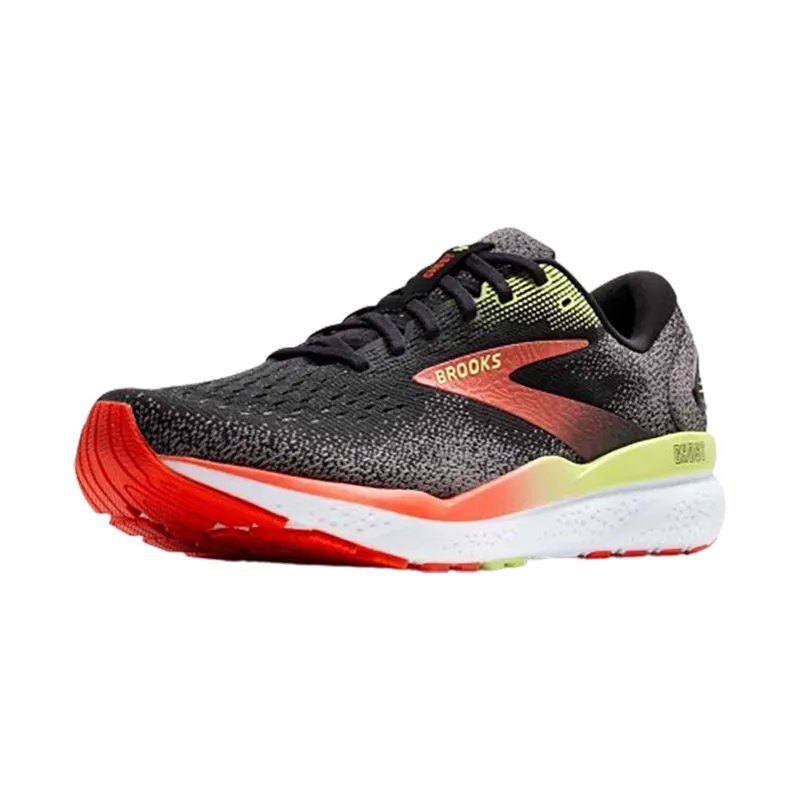 Brooks Men's Ghost 16 Running Shoes WIDE - Black/Red/Green-3