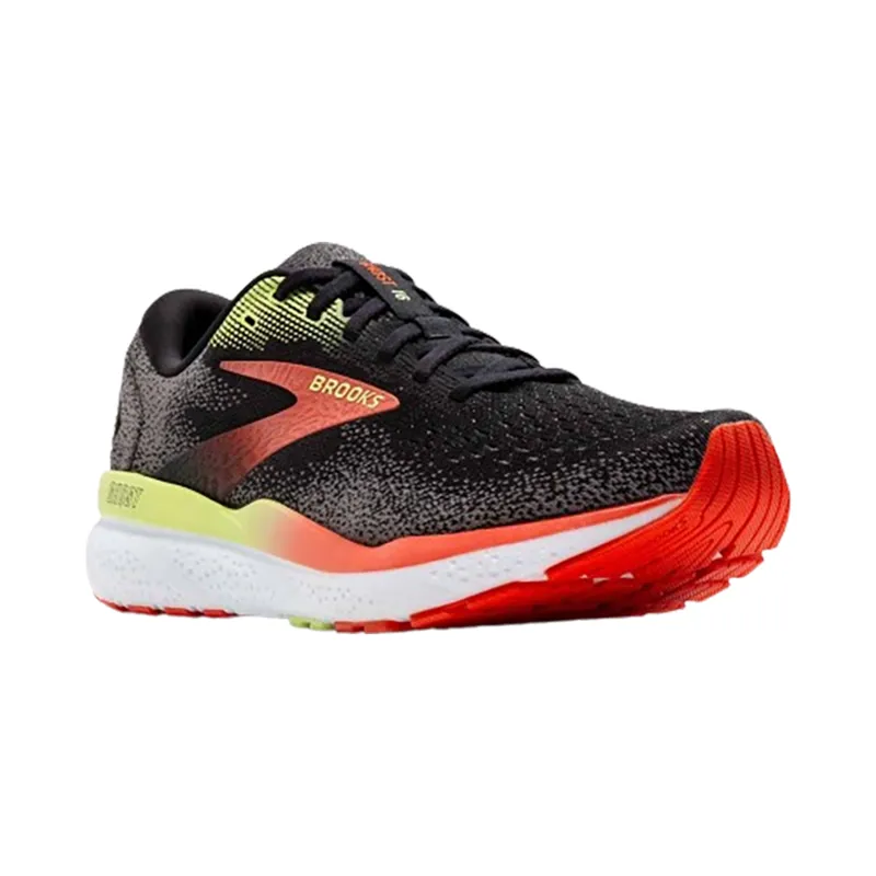 Brooks Men's Ghost 16 Running Shoes WIDE - Black/Red/Green-2