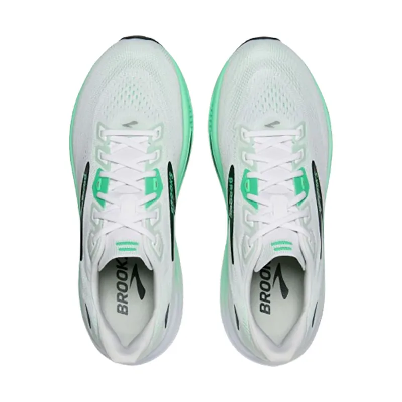 Brooks Men's Ghost 18 White/Spring Bud/Spruce-5