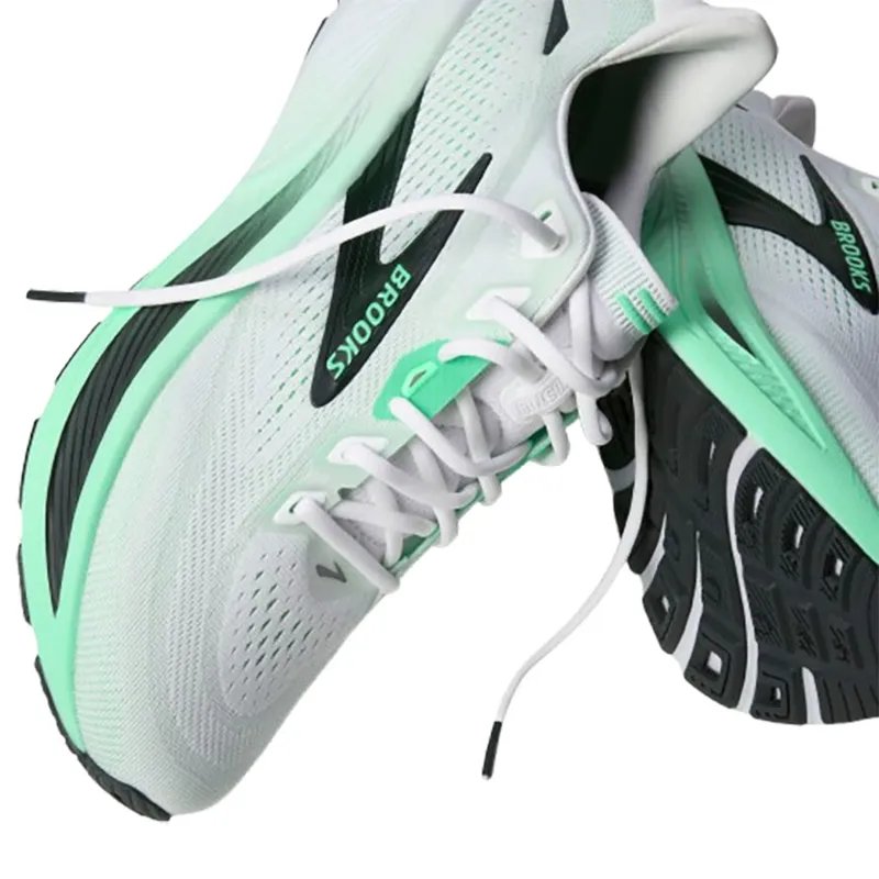 Brooks Men's Ghost 18 White/Spring Bud/Spruce-3