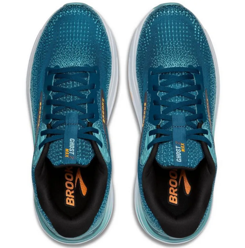 Brooks Men's Ghost Max 2 Moroccan Blue/Aqua/Orange Pop-5