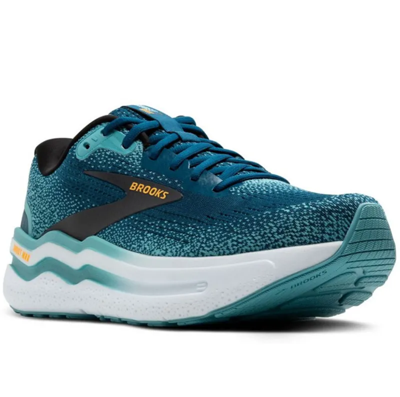 Brooks Men's Ghost Max 2 Moroccan Blue/Aqua/Orange Pop-2