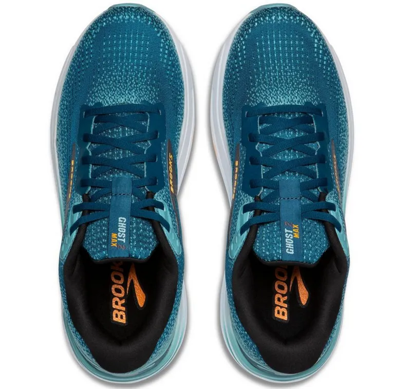 Brooks Men's Ghost Max 2 WIDE Moroccan Blue/Aqua/Orange Pop-4