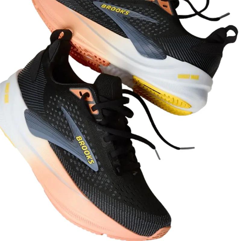 Brooks Men's Ghost Max 4 Black/Folkstone/Cyber Peach-3