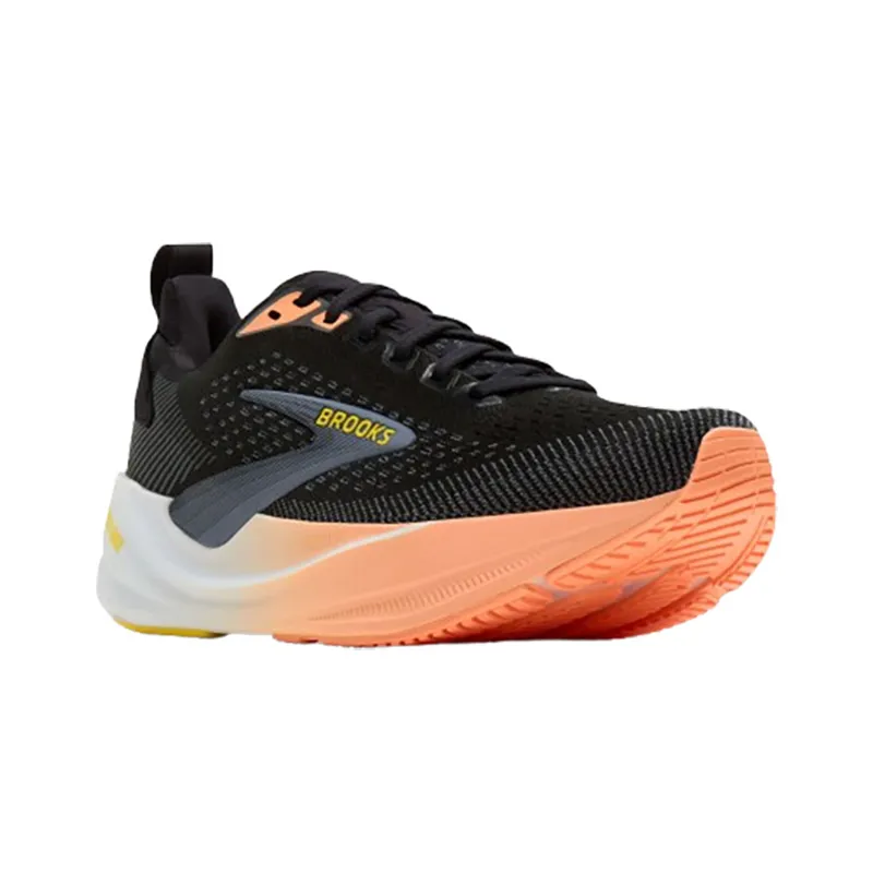 Brooks Men's Ghost Max 4 Black/Folkstone/Cyber Peach-2