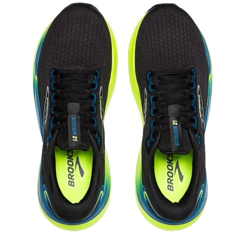 Brooks Men's Glycerin 21 Black/Blue/Nightlife-4