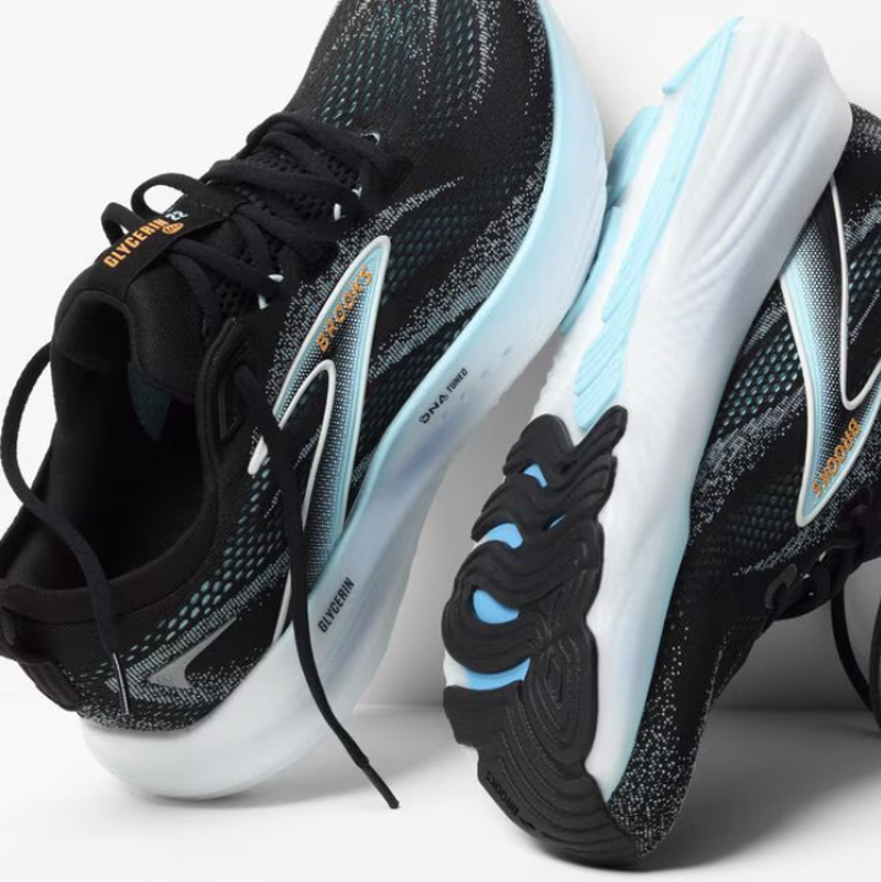 Brooks Men's Glycerin 22 Black/Atomizer/Blazing Orange-1