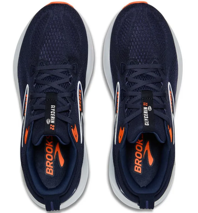 Brooks Men's Glycerin 22 Peacoat/Blue Ribbon/Orange-5