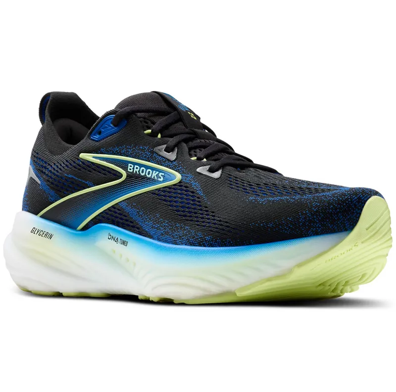Brooks Men's Glycerin 22 WIDE Black/Cobalt/Neo Yellow-2