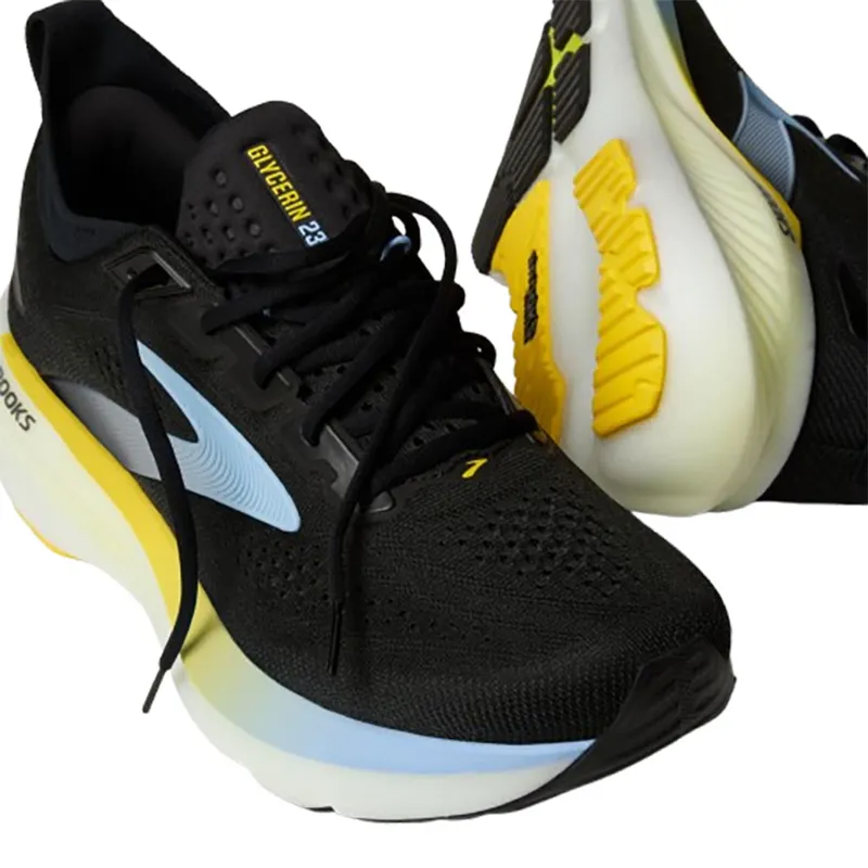 Brooks Men's Glycerin 23 Black/Cyber Yellow/Nightlife-5