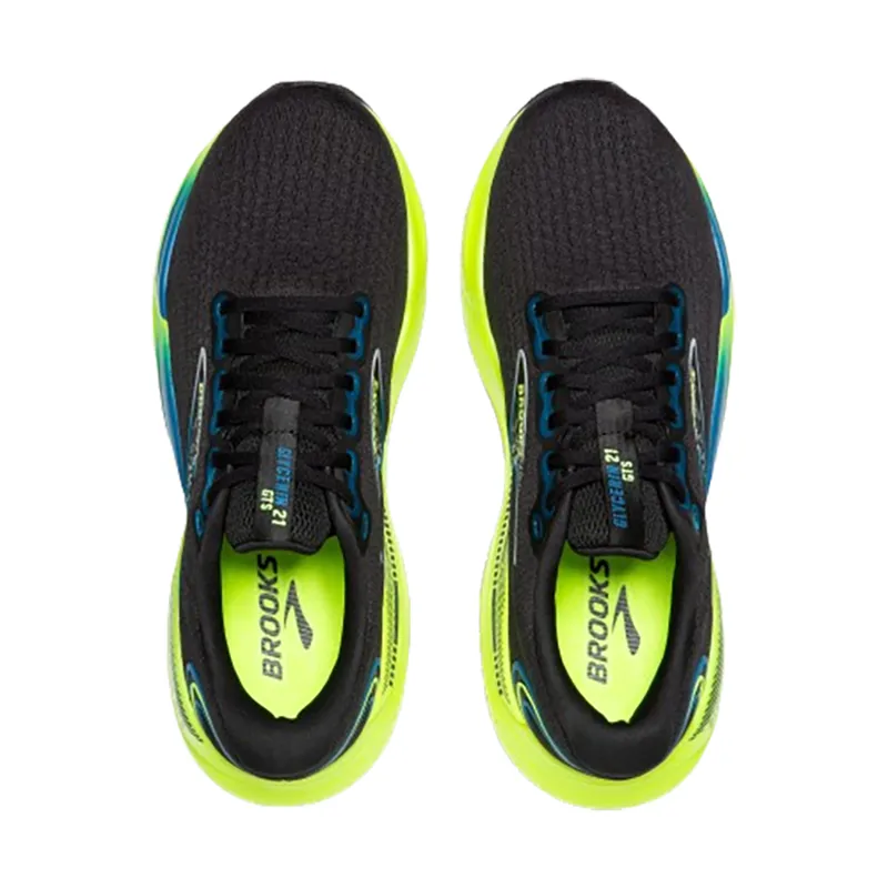 Brooks Men's Glycerin GTS 21 Black/Blue/Nightlife-4