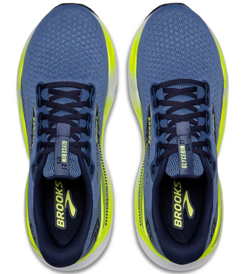 Brooks Men's Glycerin GTS 21 Blue/Peacoat/Nightlife-5