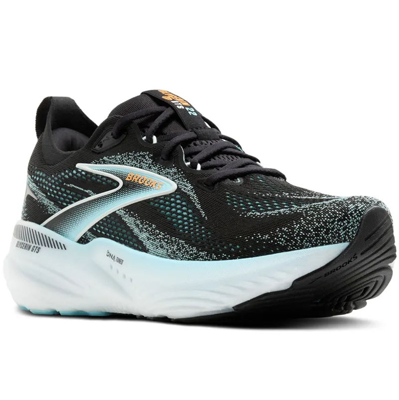 Brooks Men's Glycerin GTS 22 Black/Atomizer/Blazing Orange-2