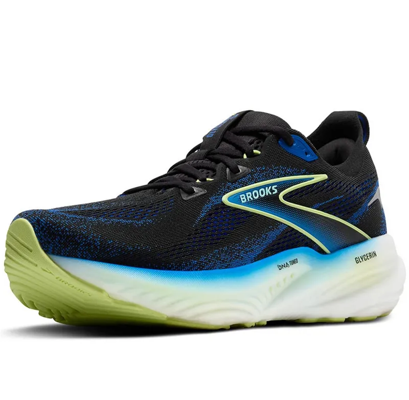 Brooks Men's Glycerin GTS 22 Black/Cobalt/Neo Yellow-3