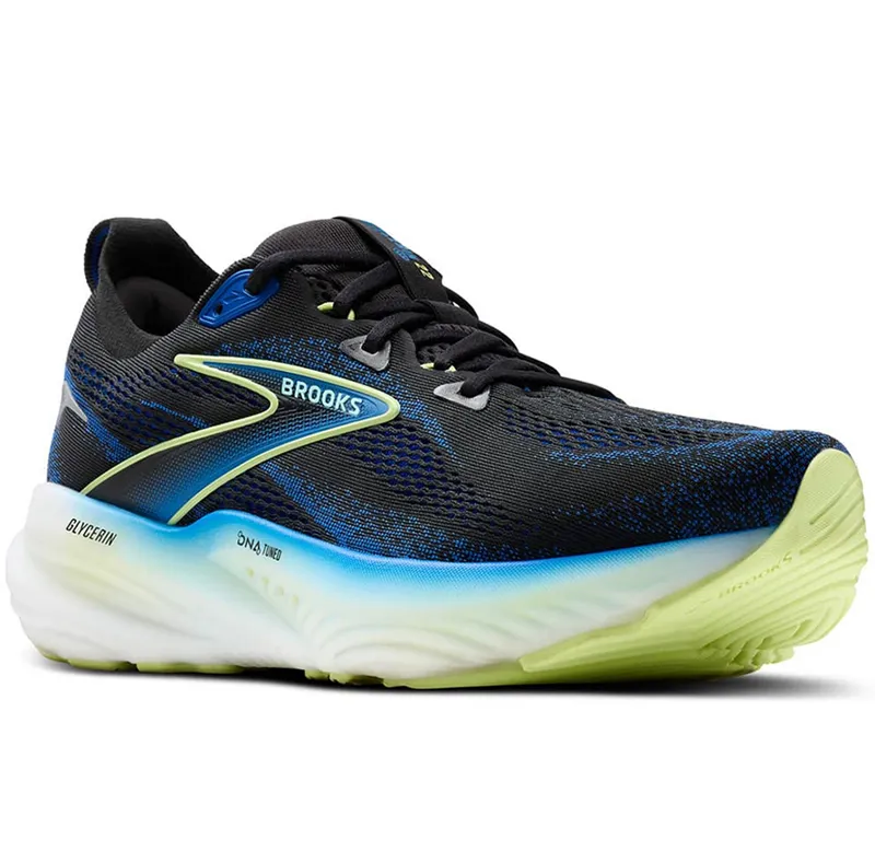 Brooks Men's Glycerin GTS 22 Black/Cobalt/Neo Yellow-2
