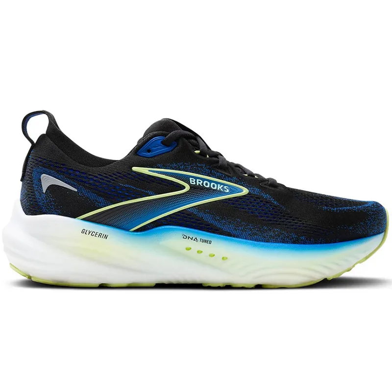 Brooks Men's Glycerin GTS 22 Black/Cobalt/Neo Yellow