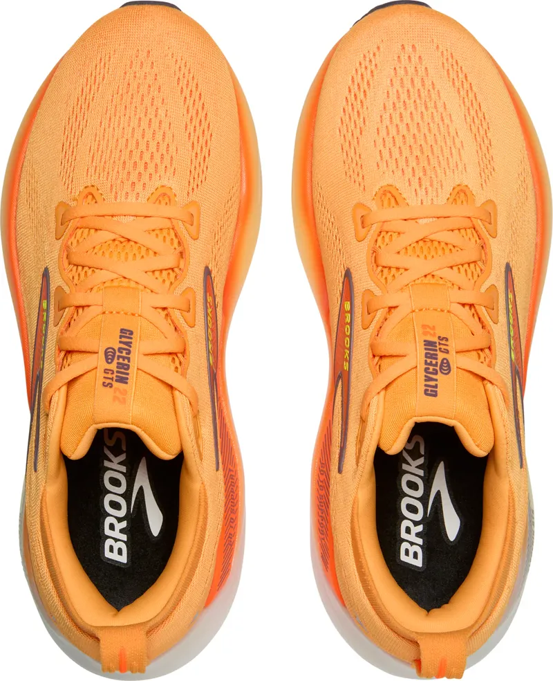Brooks Men's Glycerin GTS 22 Orange/Nightlife/White-6