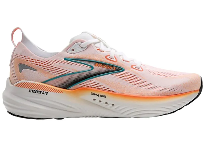 Brooks Men's Glycerin GTS 22 White/Orange/Green