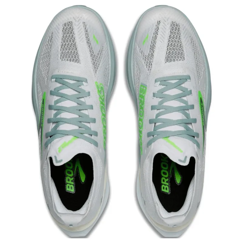 Brooks Men's Hyperion Max 3 White/Grey Mist/Green-5