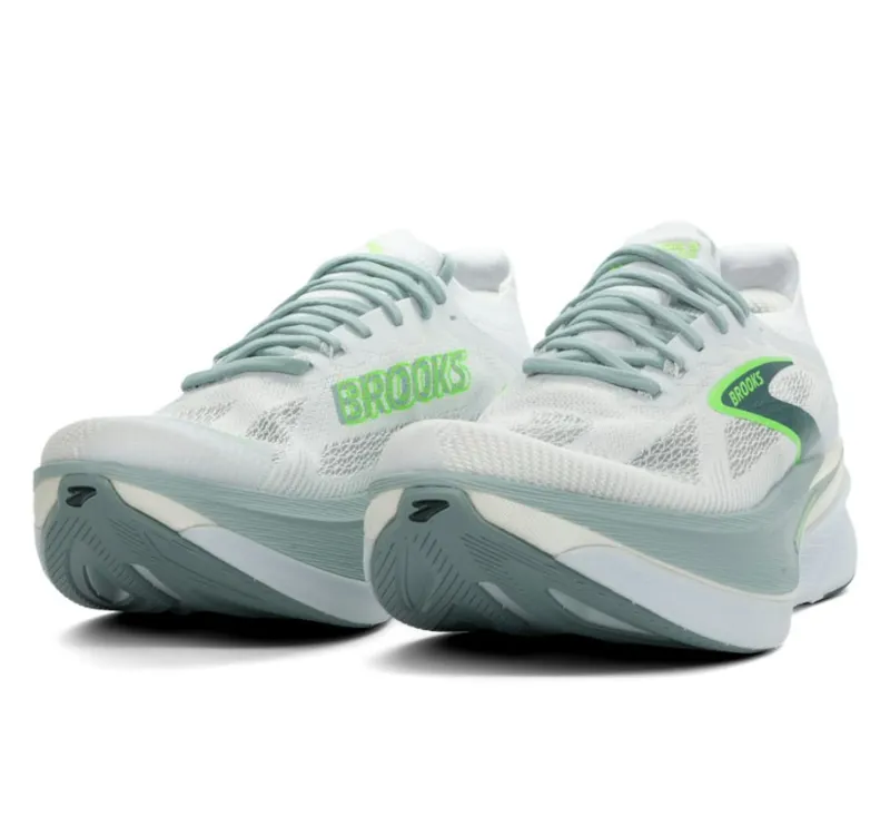 Brooks Men's Hyperion Max 3 White/Grey Mist/Green-3