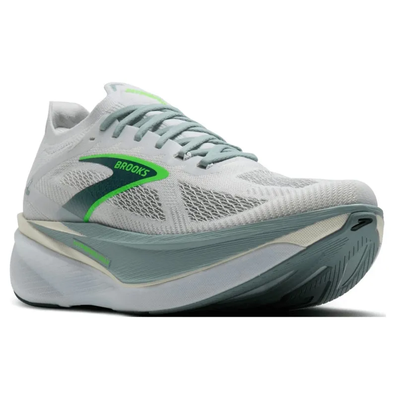 Brooks Men's Hyperion Max 3 White/Grey Mist/Green-2