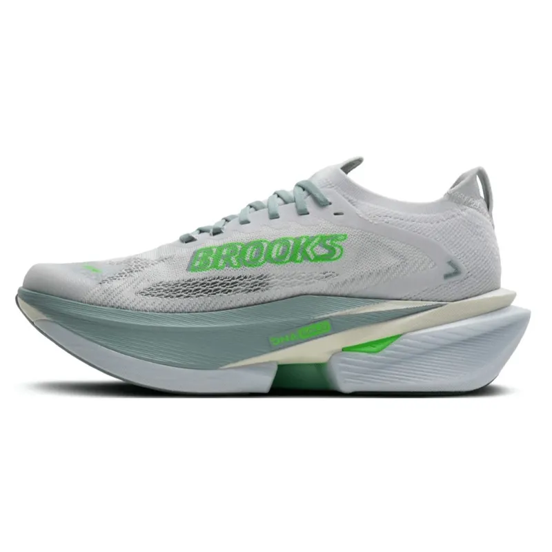 Brooks Men's Hyperion Max 3 White/Grey Mist/Green-1
