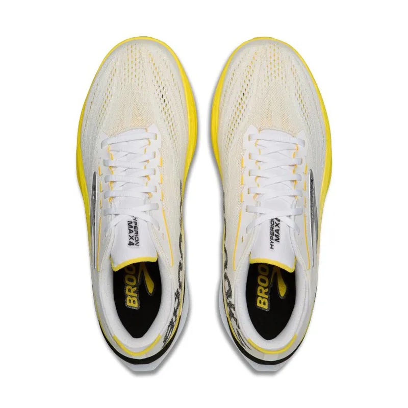 Brooks Men's Hyperion Max 4 White/Cyber Yellow/Black-5