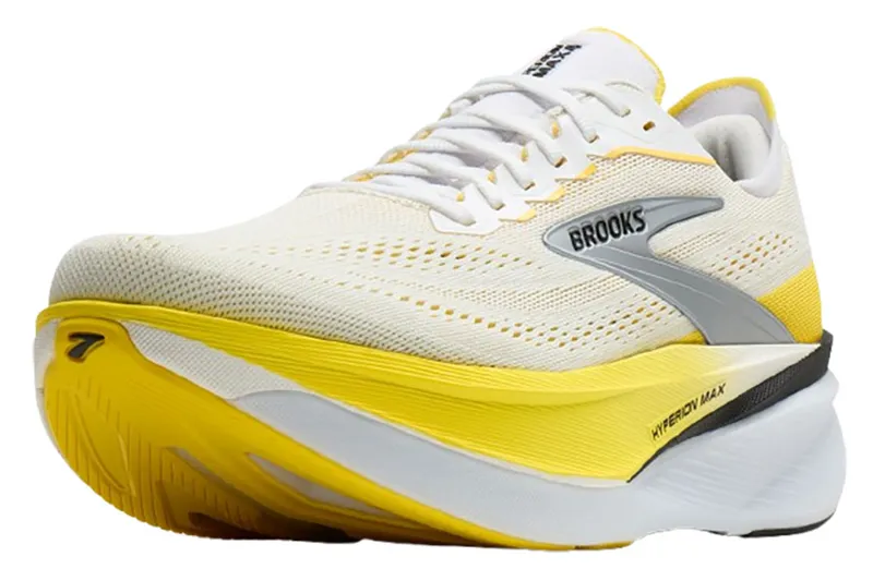 Brooks Men's Hyperion Max 4 White/Cyber Yellow/Black-3