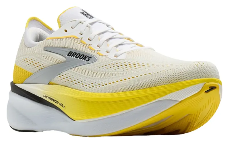 Brooks Men's Hyperion Max 4 White/Cyber Yellow/Black-2