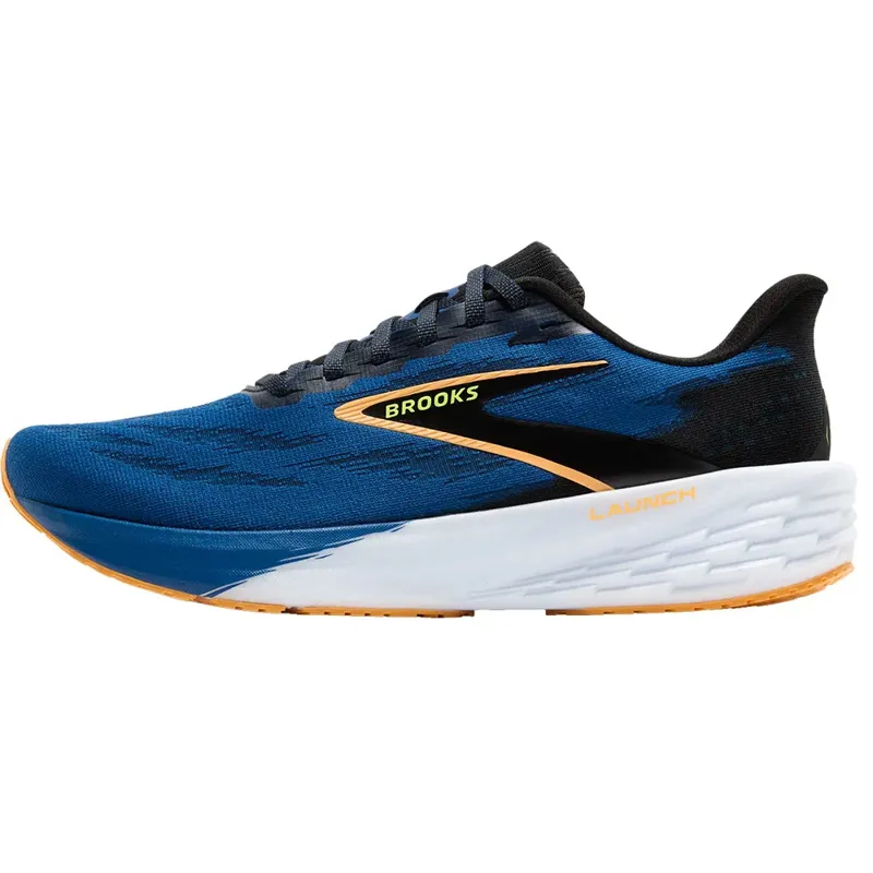Brooks Men's Launch 11 Black/Navy Peony/Orange-1