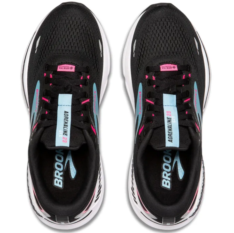 Brooks Women's Adrenaline GTS 23 GTX Black/Knockout Pink/Aqua-5