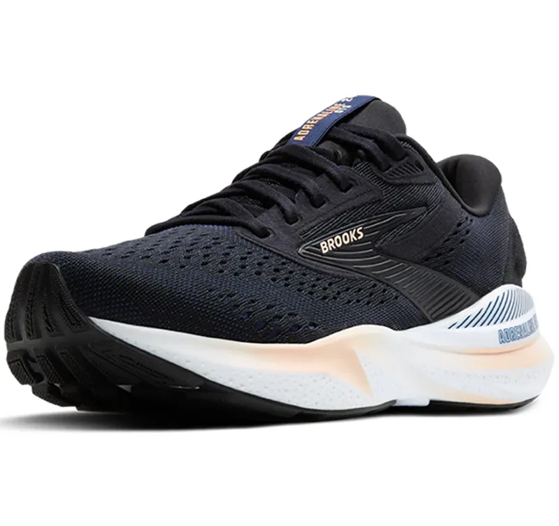 Brooks Women's Adrenaline GTS 24 Black/Peach/Peacoat-3