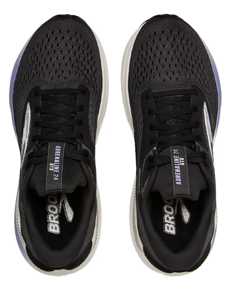 Brooks Women's Adrenaline GTS 24 Ebony/Blue Heron/Silver-7