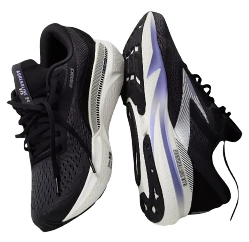 Brooks Women's Adrenaline GTS 24 Ebony/Blue Heron/Silver-5