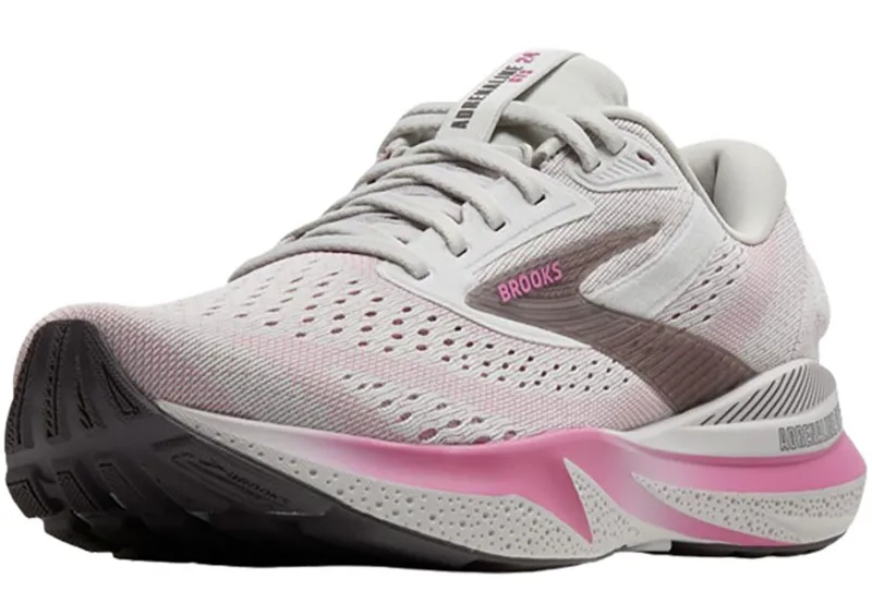 Brooks Women's Adrenaline GTS 24 Oyster/Excalibur/Pink-4