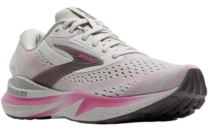 Brooks Women's Adrenaline GTS 24 Oyster/Excalibur/Pink-3