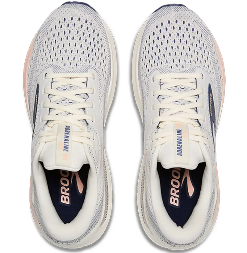 Brooks Women's Adrenaline GTS 24 WIDE Grey/Blue Ribbon/Peach-4