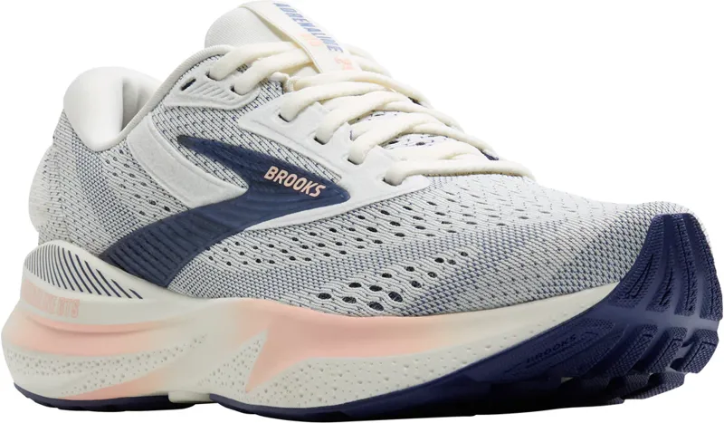 Brooks Women's Adrenaline GTS 24 WIDE Grey/Blue Ribbon/Peach-2