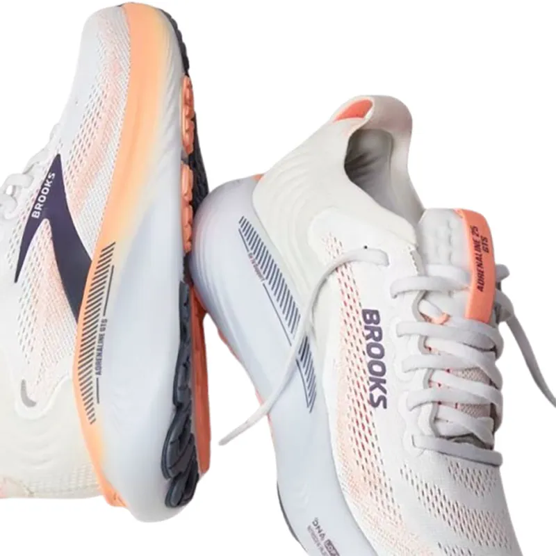 Brooks Women's Adrenaline GTS 25 Oyster Mushroom/Peach/Grape-5