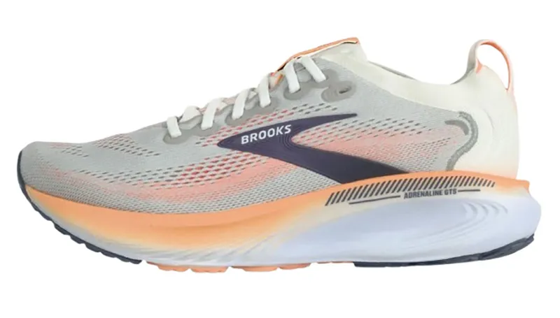 Brooks Women's Adrenaline GTS 25 Oyster Mushroom/Peach/Grape-2