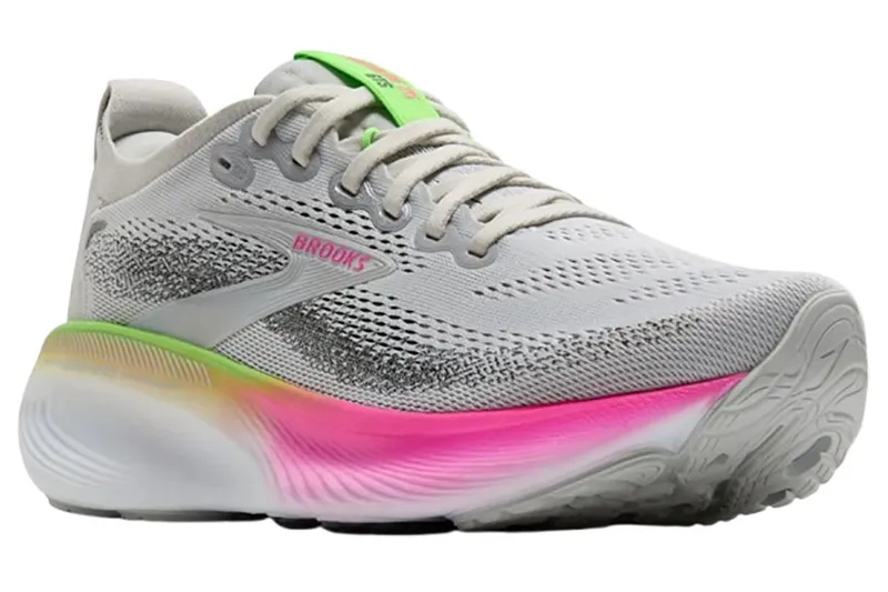 Brooks Women's Adrenaline GTS 25 Oyster/Pink/Green-2