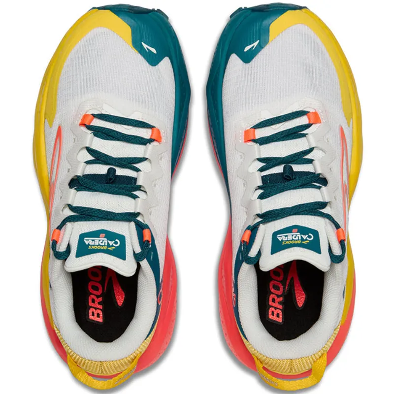 Brooks Women's Caldera 8 Blue/Quince/Flame-5