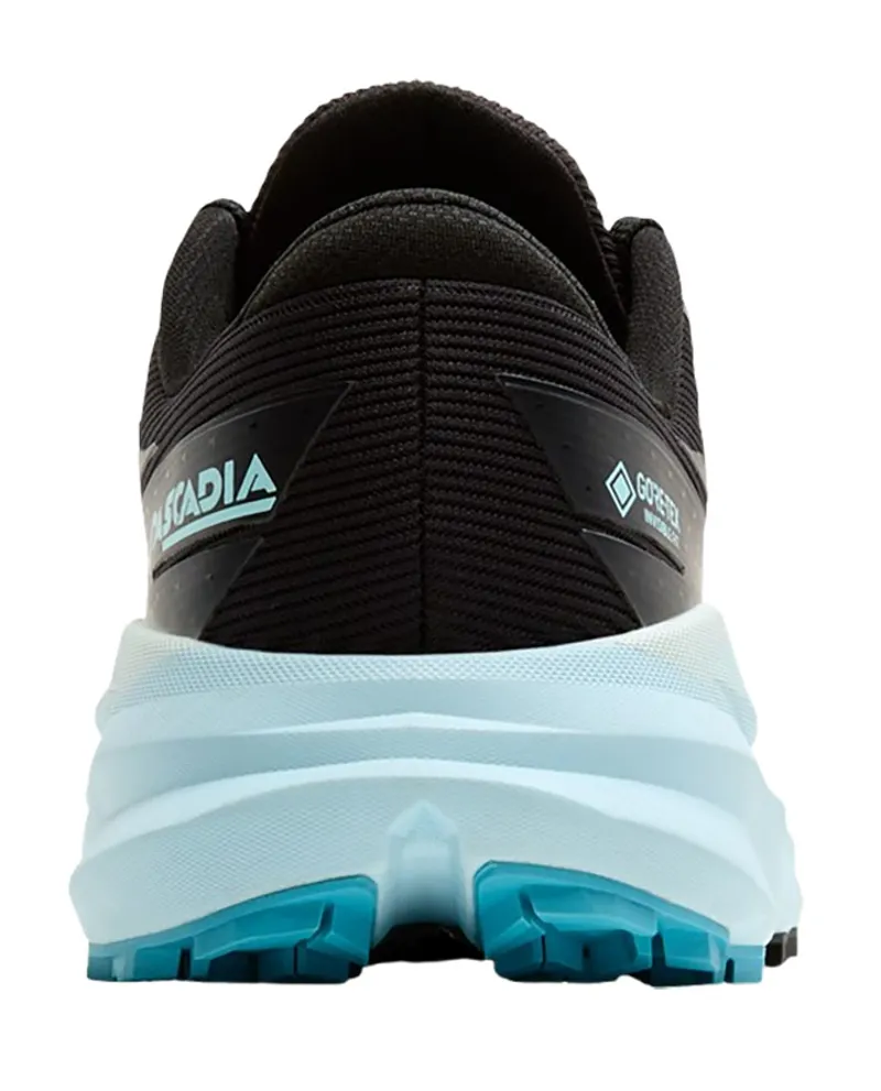 Brooks Women's Cascadia 19 GTX Black/Ebony/Blue Flower-5